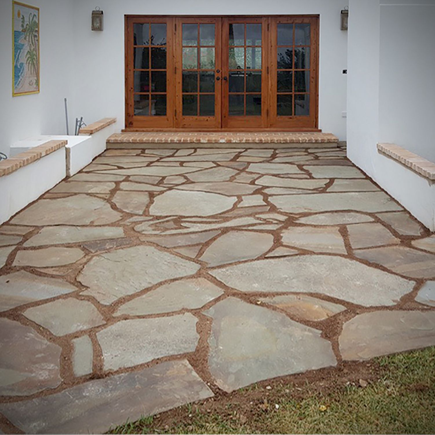 Flagstone patio and pathway